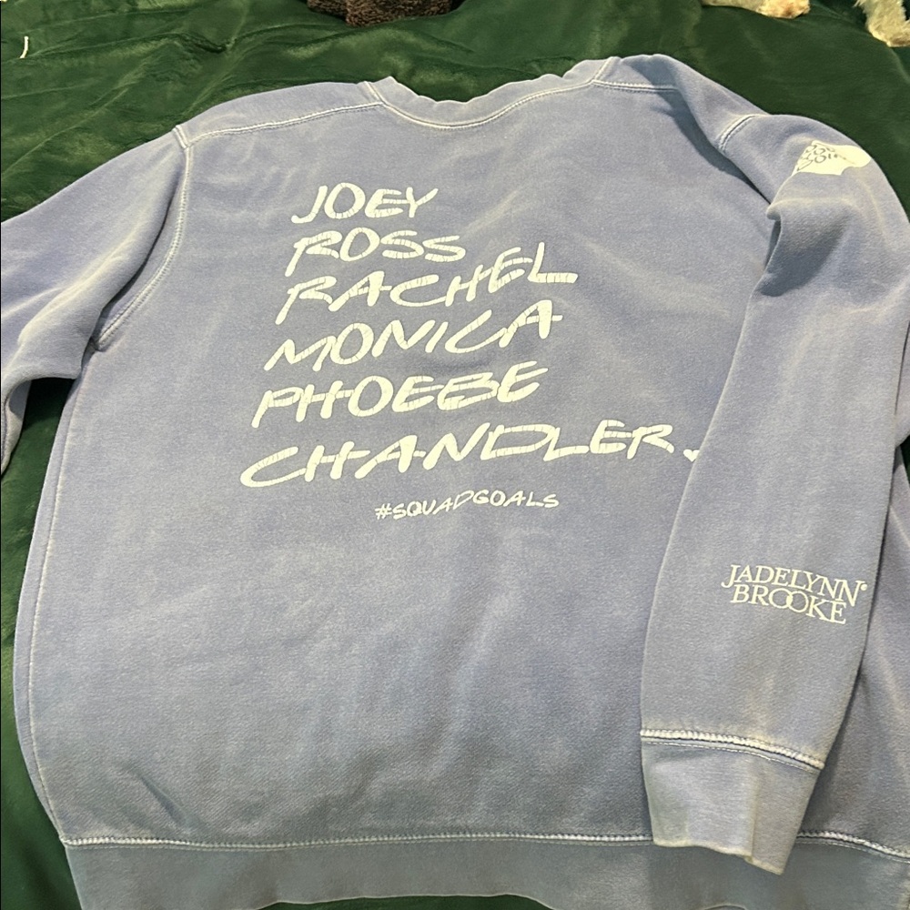Jadelynn Brooke Light Blue Friends Crewneck Sweater